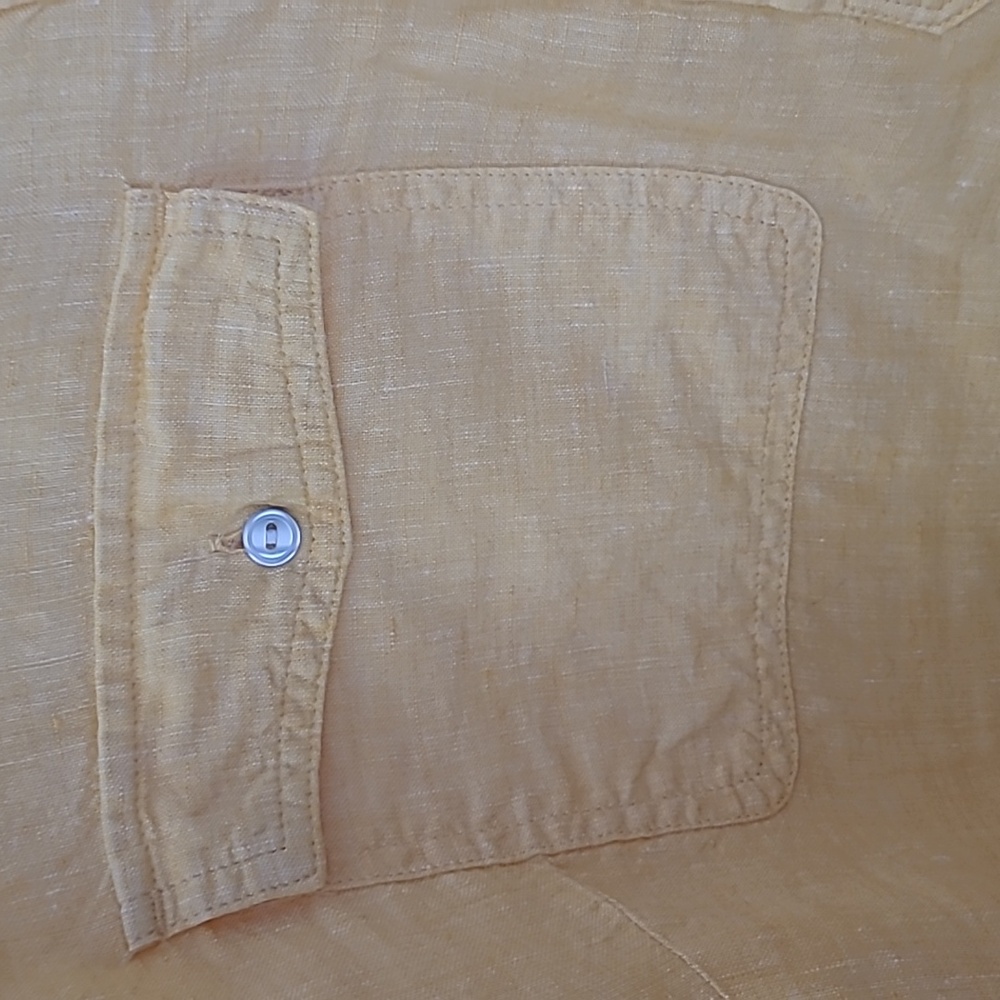 Talbots Yellow Linen Tunic 2X - Picture 4 of 5